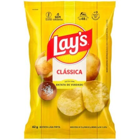 Batata Lays clássica 62g