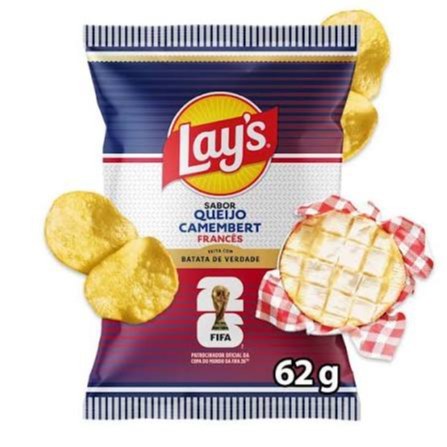 Batata Lays Sabor Queijo camembert francês 70g