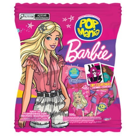 Pirulito Barbie Pop Mania 500g