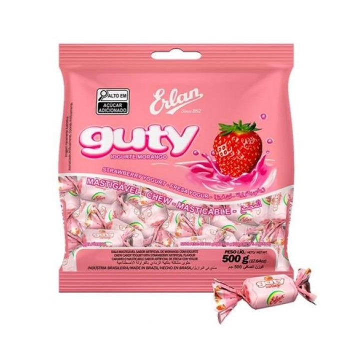Bala de iorgute morango erlan 500g